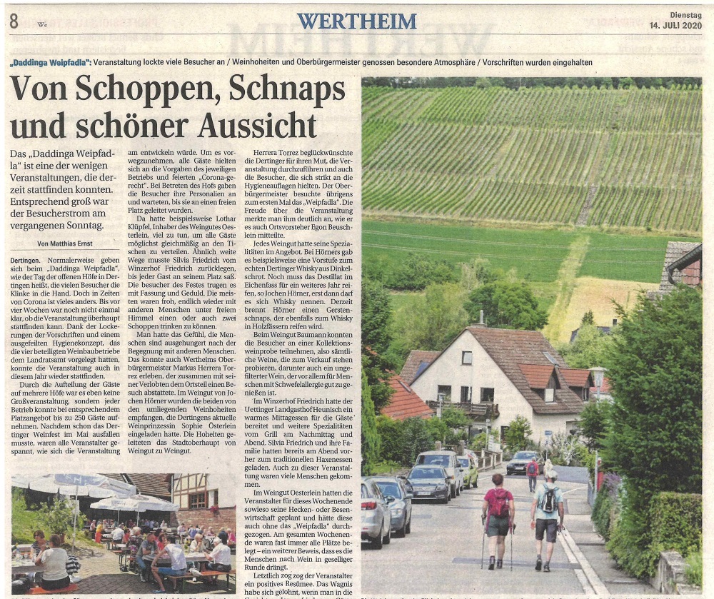 Daddinga Weipfadla 2020 Nachbericht